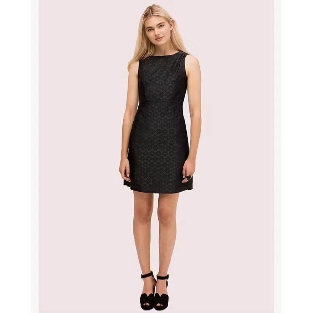 Kate Spade A-line Size 0 jacquard dress Black - Picture 2 of 11